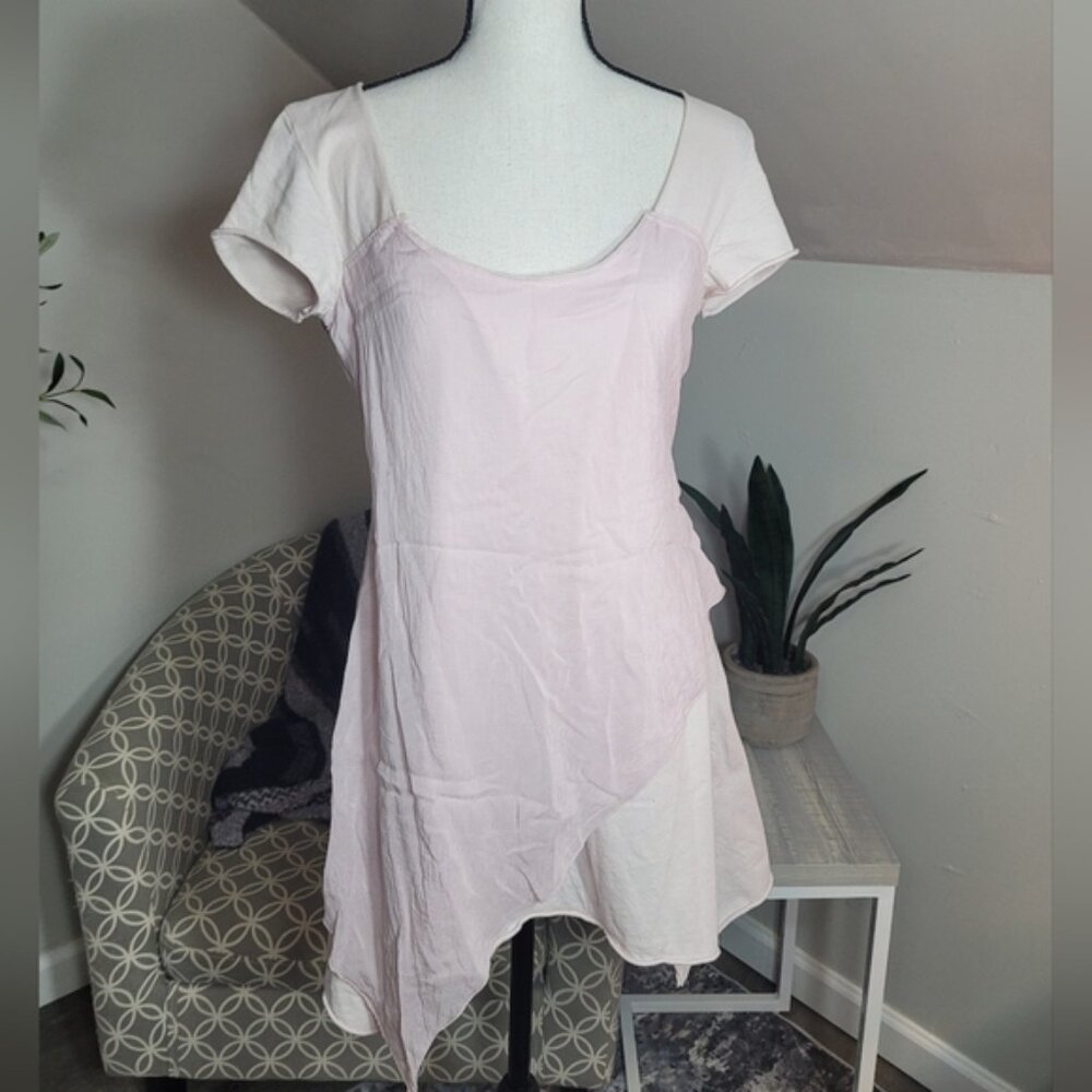Johnny Was Pink Boho Asymmetrical Cotton Tunic size XS